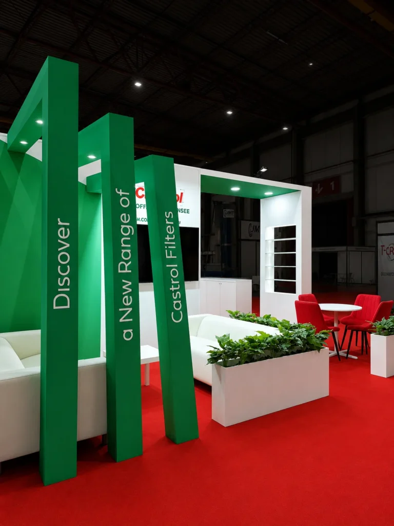 Stoisko targowe Castrol na expoMECÂNICA w Porto – realizacja Perfekt, ujęcie 2