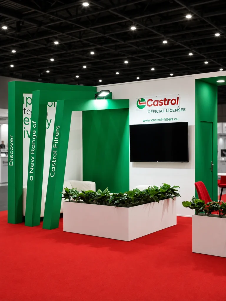 Stoisko targowe Castrol na expoMECÂNICA w Porto – realizacja Perfekt, ujęcie 3
